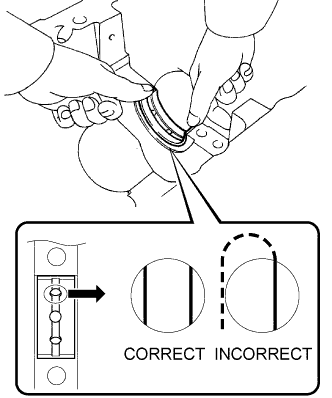 Cylinder block 1GR-FE Reassembly. Install the upper bearing to the cylinder block as shown in the illustration.