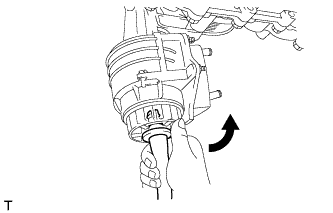 3UR-FE Engine unit - DIsassembly. Check that oil is drained from the oil filter. Then disconnect the pipe and remove the O-ring as shown in the illustration.