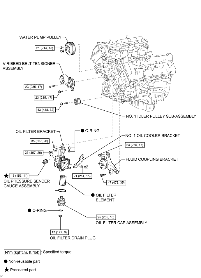 3UR-FE Engine unit - Components. 