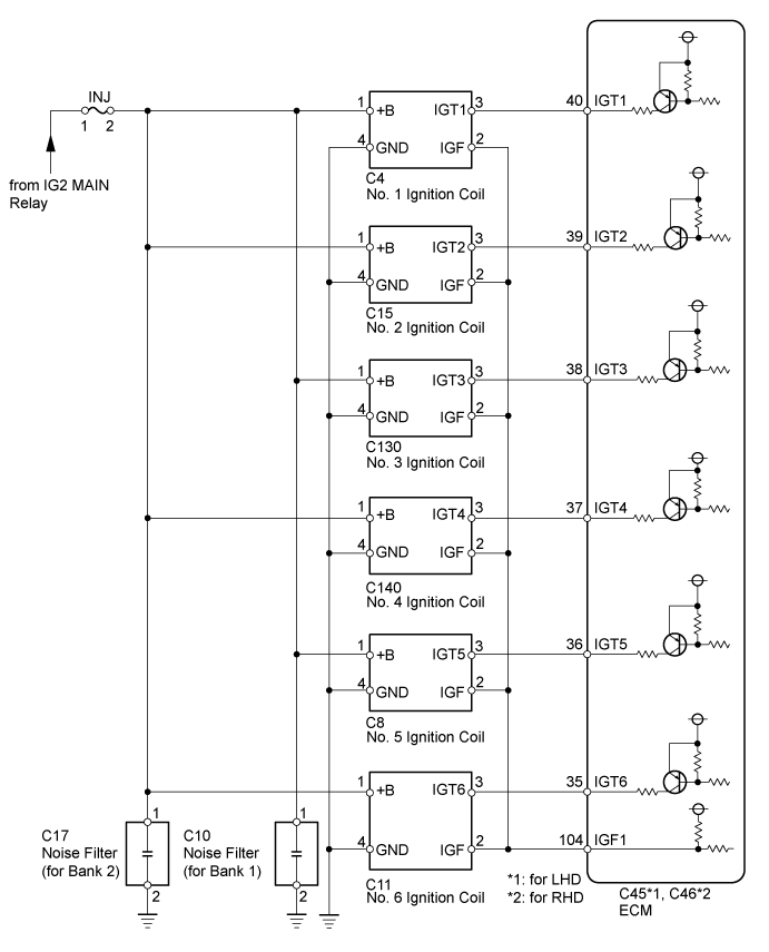 Land Cruiser. Urj200, 202 Grj200 Vdj200.1Gr-Fe Engine Control.Sfi System.
Dtc
P0351 Ignition Coil A Primary / Secondary Circuit
