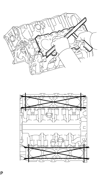 Cylinder Block - Inspection. 1VD-FTV ENGINE MECHANICAL. Land Cruiser URJ200  URJ202 GRJ200 VDJ200