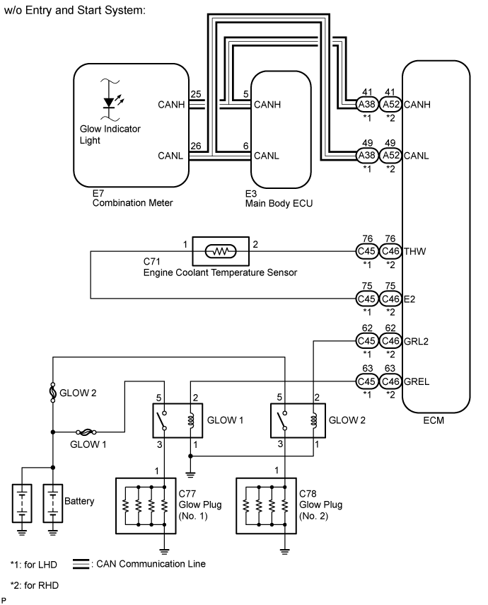 Pre-Heating System - System Diagram. 1VD-FTV STARTING. Land Cruiser URJ200  URJ202 GRJ200 VDJ200