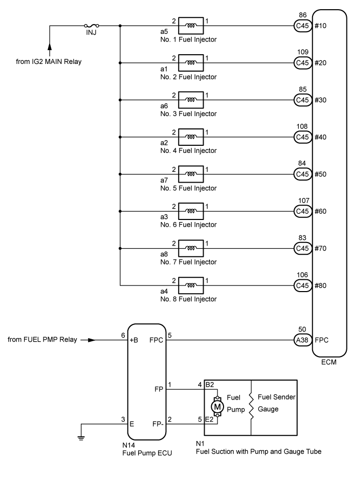 Land Cruiser. Urj200, 202 Grj200 Vdj200.3Ur-Fe Fuel.Fuel System.Fuel System System Diagram