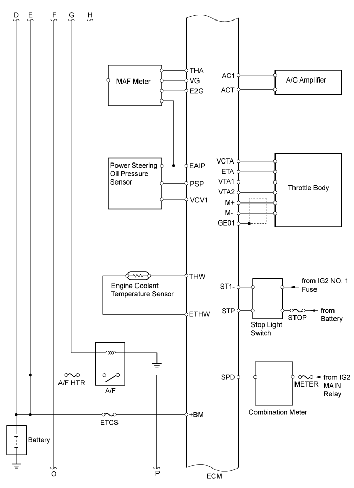 Land Cruiser. Urj200, 202 Grj200 Vdj200.3Ur-Fe Engine Control.Sfi System.Sfi System  System Diagram