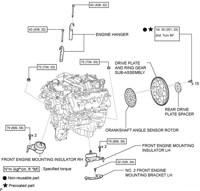 Land Cruiser. Urj200, 202 Grj200 Vdj200.3Ur-Fe Engine Mechanical.Engine.Engine Assembly Components