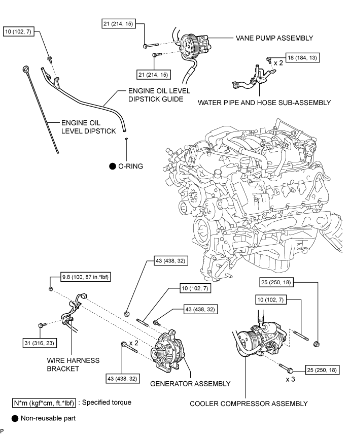 Land Cruiser. Urj200, 202 Grj200 Vdj200.3Ur-Fe Engine Mechanical.Engine.Engine Assembly Components