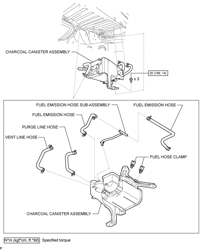 Land Cruiser. Urj200, 202 Grj200 Vdj200.1Gr-Fe Emission Control.Emission Control System (W/ Secondary Air Injection System).Canister (W/O Secondary Air Injection System) Components