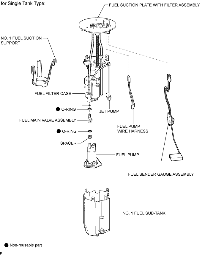 Land Cruiser. Urj200, 202 Grj200 Vdj200.1Ur-Fe Fuel.Fuel System.Fuel Pump  Components