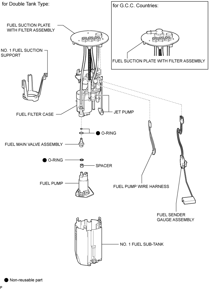 Land Cruiser. Urj200, 202 Grj200 Vdj200.1Ur-Fe Fuel.Fuel System.Fuel Pump  Components