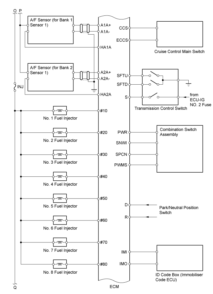 Land Cruiser. Urj200, 202 Grj200 Vdj200.3Ur-Fe Engine Control.Sfi System.Sfi System  System Diagram