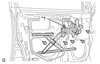 Power Window Regulator Motor (For Front Door) - Removal. WINDOW / GLASS. Land Cruiser URJ200  URJ202 GRJ200 VDJ200