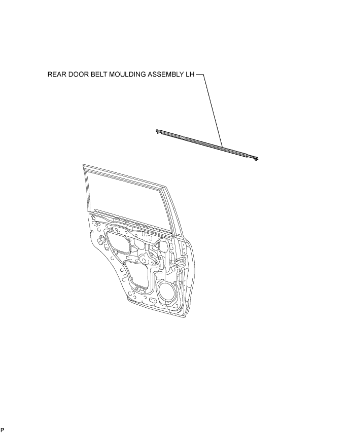 Rear Door Belt Moulding - Components. EXTERIOR PANELS / TRIM. Land Cruiser URJ200  URJ202 GRJ200 VDJ200