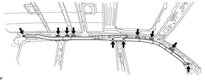 Curtain Shield Airbag Assembly - Removal. SUPPLEMENTAL RESTRAINT SYSTEMS. Land Cruiser URJ200  URJ202 GRJ200 VDJ200