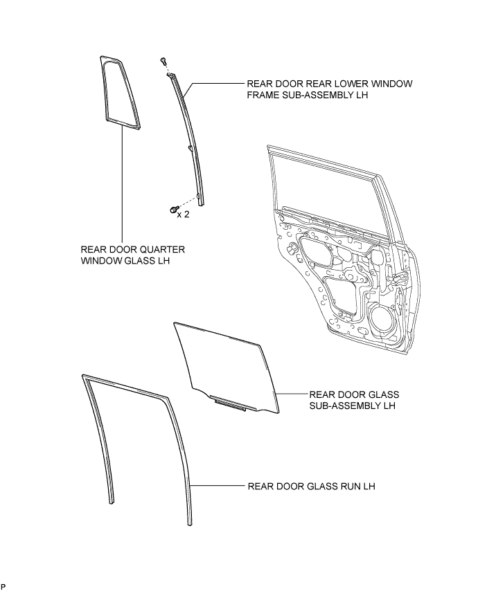 Rear Door Belt Moulding - Components. EXTERIOR PANELS / TRIM. Land Cruiser URJ200  URJ202 GRJ200 VDJ200
