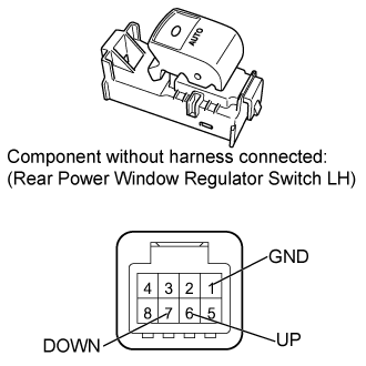 Power Window Control System (For Models With Jam Protection Function On 4 Windows) - Rear Power Window Lh Does Not Operate With Rear Power Window Switch Lh. WINDOW / GLASS. Land Cruiser URJ200  URJ202 GRJ200 VDJ200