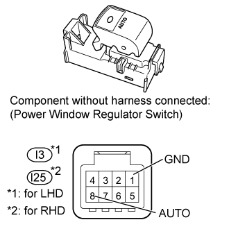 Power Window Control System (For Models With Jam Protection Function On 4 Windows) - Front Passenger Side Power Window Auto Up / Down Function Does Not Operate With Front Passenger Side Power Window Switch. WINDOW / GLASS. Land Cruiser URJ200  URJ202 GRJ200 VDJ200