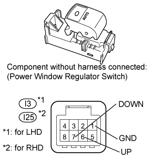 Power Window Control System (For Models With Jam Protection Function On 4 Windows) - Front Passenger Side Power Window Does Not Operate With Front Passenger Side Power Window Switch. WINDOW / GLASS. Land Cruiser URJ200  URJ202 GRJ200 VDJ200