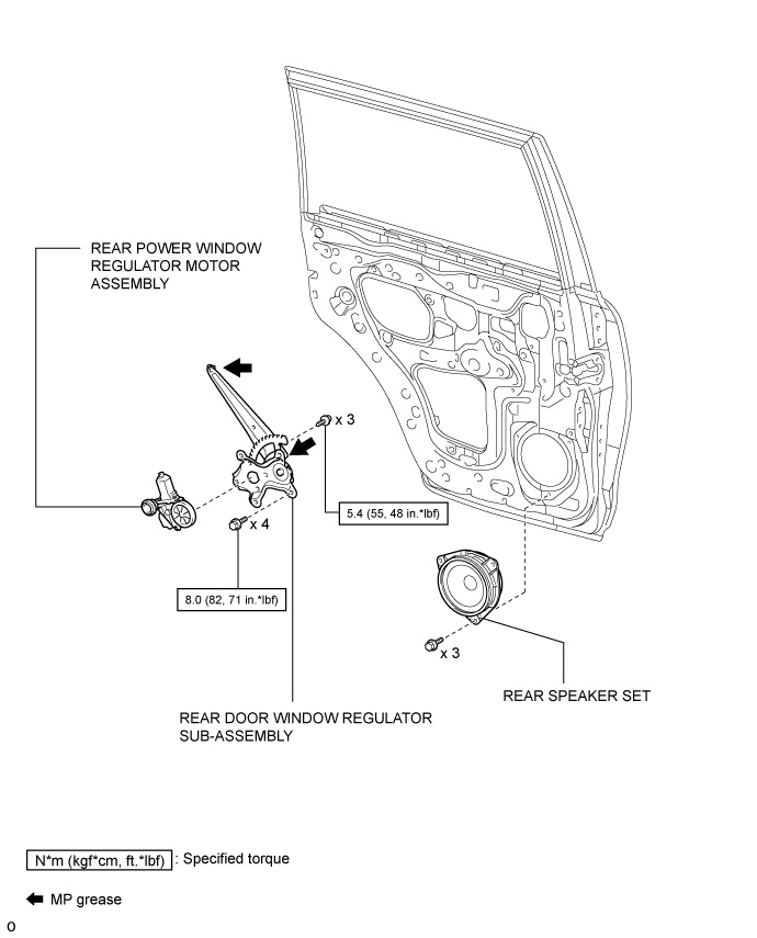 Power Window Regulator Motor (For Rear Door) - Components. WINDOW / GLASS. Land Cruiser URJ200  URJ202 GRJ200 VDJ200