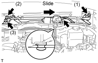 Front Wiper Motor - Installation. WIPER / WASHER. Land Cruiser URJ200  URJ202 GRJ200 VDJ200