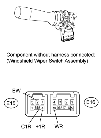 Wiper Switch - Inspection. WIPER / WASHER. Land Cruiser URJ200  URJ202 GRJ200 VDJ200