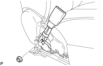 Front Seat Inner Belt Assembly (For Bench Seat Type) - Removal. SEAT BELT. Land Cruiser URJ200  URJ202 GRJ200 VDJ200