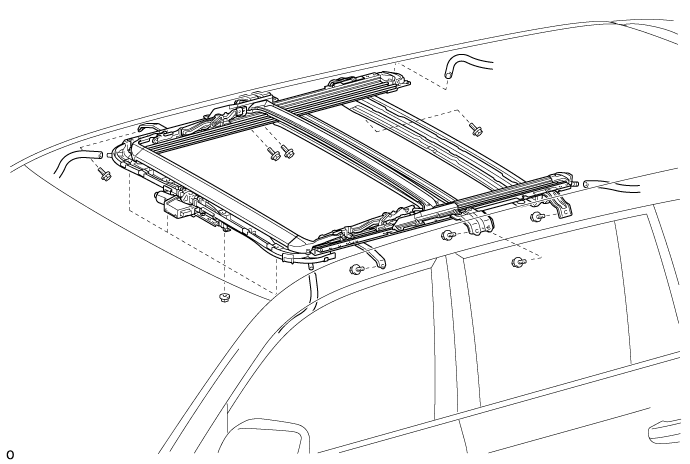 Sliding Roof Housing - Removal. SLIDING ROOF / CONVERTIBLE. Land Cruiser URJ200  URJ202 GRJ200 VDJ200