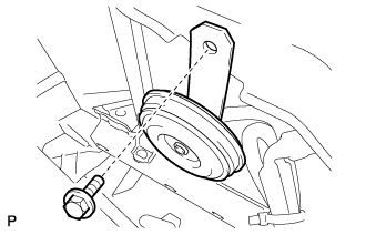 High Pitched Horn - Removal. HORN. Land Cruiser URJ200  URJ202 GRJ200 VDJ200