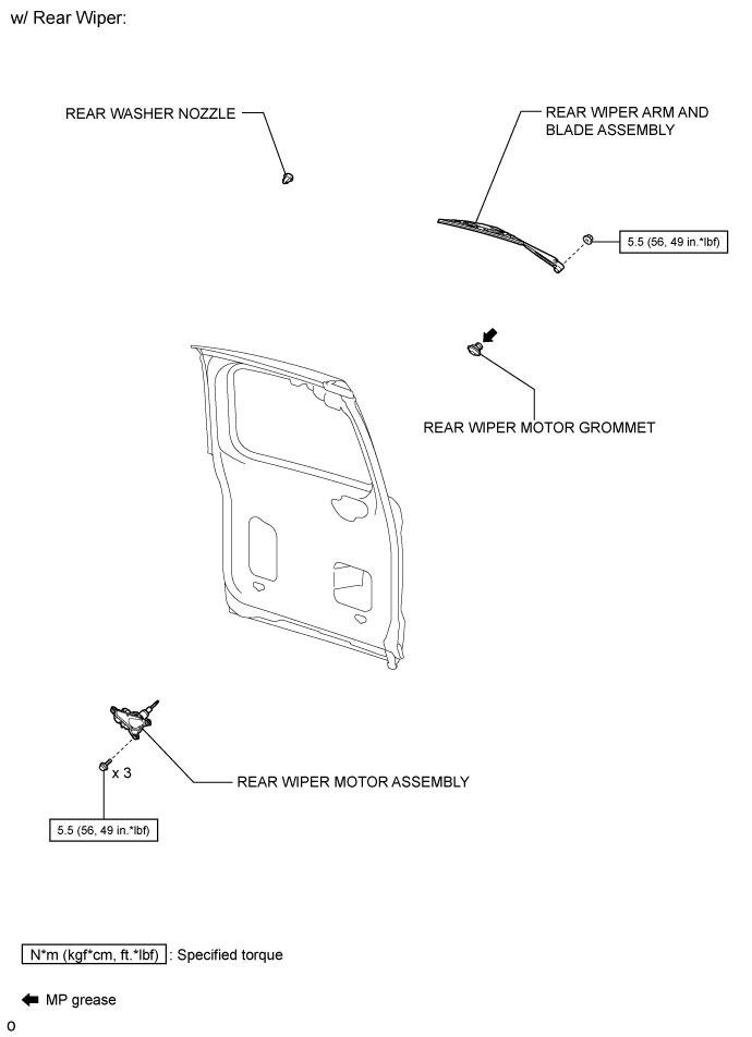 Back Door (For Double Swing Out Type) - Components. DOOR / HATCH. Land Cruiser URJ200  URJ202 GRJ200 VDJ200