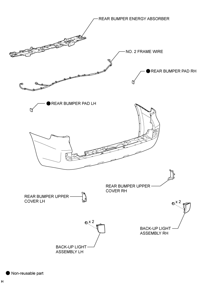 Rear Bumper (For Double Swing Out Type) - Components. EXTERIOR PANELS / TRIM. Land Cruiser URJ200  URJ202 GRJ200 VDJ200