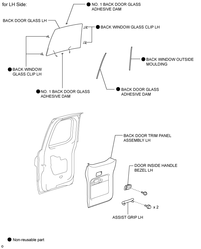 Back Door Glass (For Double Swing Out Type) - Components. WINDOW / GLASS. Land Cruiser URJ200  URJ202 GRJ200 VDJ200