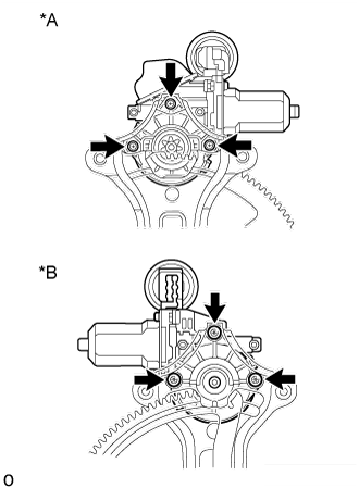 Power Window Regulator Motor (For Rear Door) - Removal. WINDOW / GLASS. Land Cruiser URJ200  URJ202 GRJ200 VDJ200