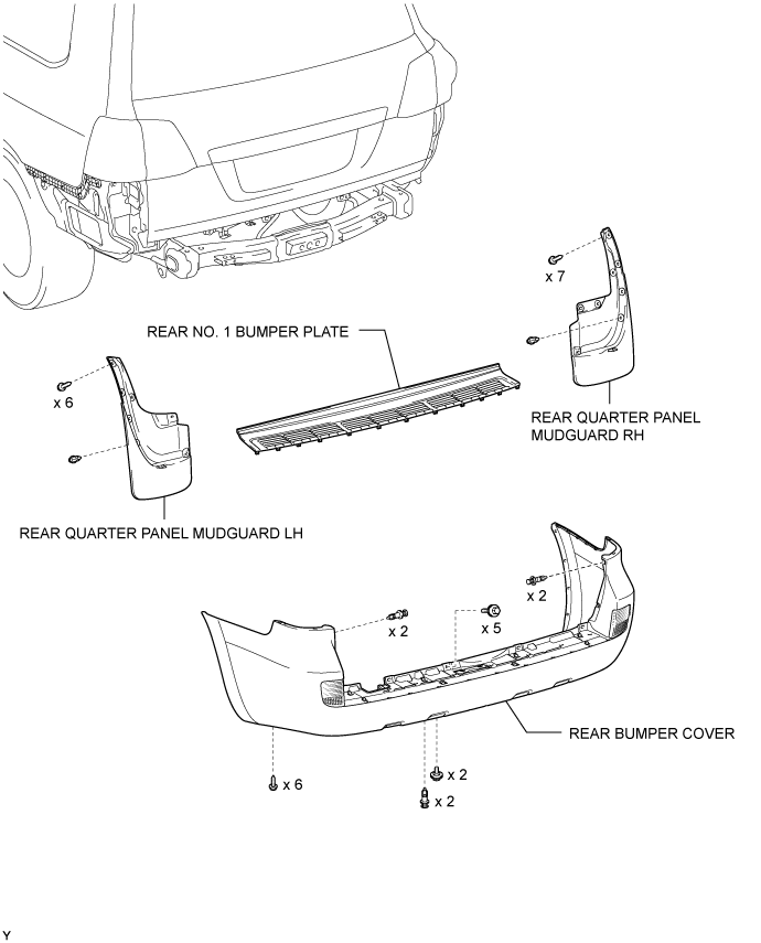 Rear Bumper (For Standard) - Components. EXTERIOR PANELS / TRIM. Land Cruiser URJ200  URJ202 GRJ200 VDJ200