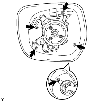 Outer Rear View Mirror - Disassembly. MIRROR EXT. Land Cruiser URJ200  URJ202 GRJ200 VDJ200