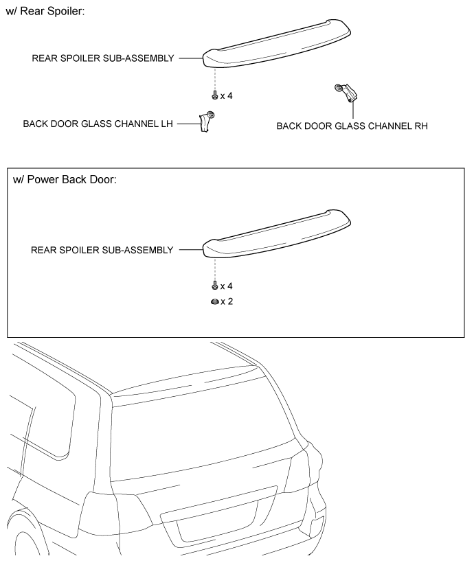 Back Door - Components. DOOR / HATCH. Land Cruiser URJ200  URJ202 GRJ200 VDJ200