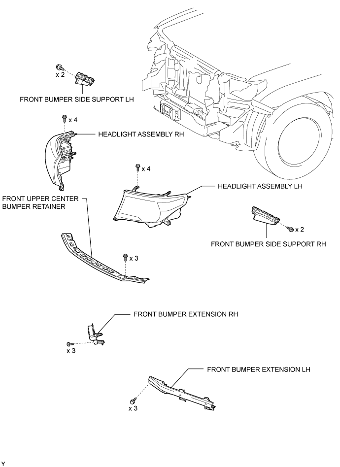 Front Bumper (W/ Winch) - Components. EXTERIOR PANELS / TRIM. Land Cruiser URJ200  URJ202 GRJ200 VDJ200