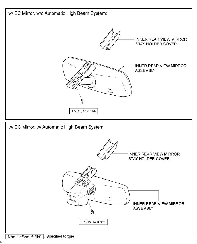 Inner Rear View Mirror - Components. MIRROR INT. Land Cruiser URJ200  URJ202 GRJ200 VDJ200