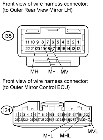 Power Mirror Control System (W/ Retract Mirror) - Front Passenger Side Power Mirror Cannot Be Adjusted With Power Mirror Switch. MIRROR EXT. Land Cruiser URJ200  URJ202 GRJ200 VDJ200