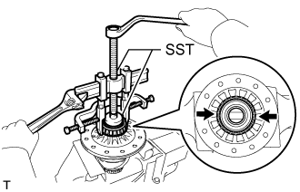 Front Differential Carrier Assembly - Disassembly. AXLE AND DIFFERENTIAL. Land Cruiser URJ200  URJ202 GRJ200 VDJ200