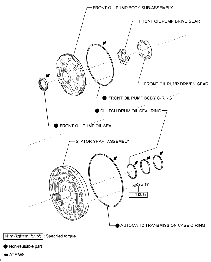 Oil Pump - Components. AB60F AUTOMATIC TRANSMISSION / TRANSAXLE. Land Cruiser URJ200  URJ202 GRJ200 VDJ200