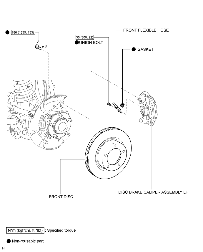 Land Cruiser. Urj200, 202 Grj200 Vdj200.Brake (Front).Front Brake.Front Brake  Components