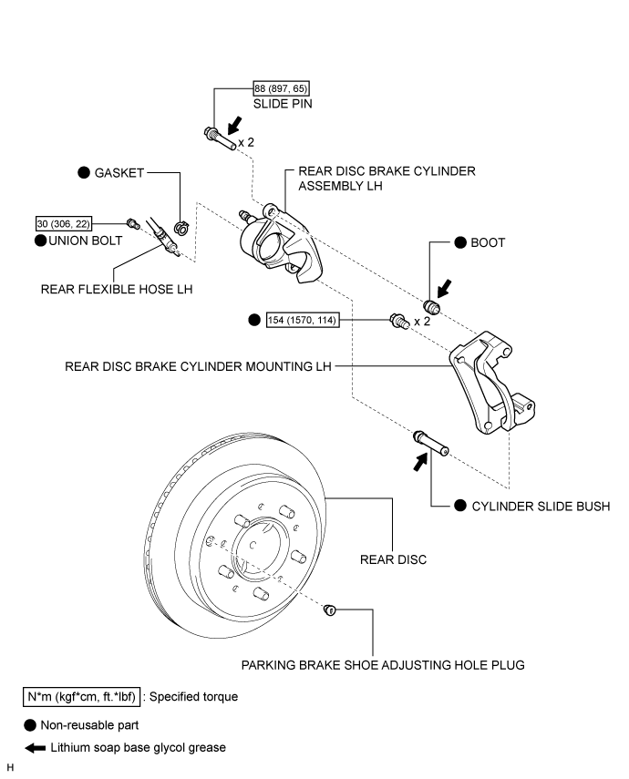 Land Cruiser. Urj200, 202 Grj200 Vdj200.Brake (Rear).Rear Brake.Rear Brake  Components