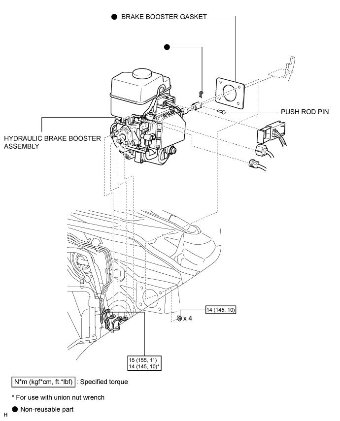 Land Cruiser. Urj200, 202 Grj200 Vdj200.Brake System (Other).Brake System.Hydraulic Brake Booster (For Lhd)  Components