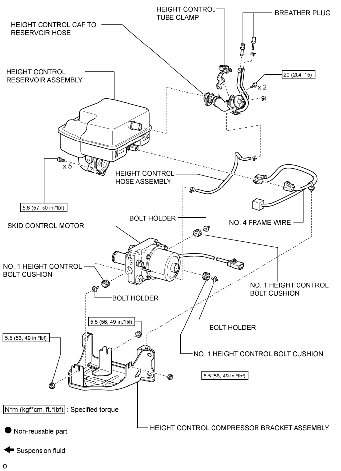 Land Cruiser. Urj200, 202 Grj200 Vdj200.Suspension Control.Suspension Control System.Active Height Control Pump And Motor  Components