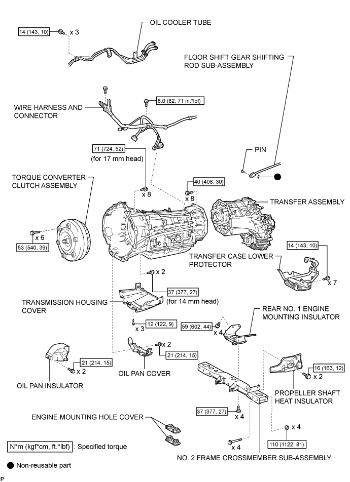 Automatic Transmission Assembly (For 1Vd-Ftv) - Components. AB60F AUTOMATIC TRANSMISSION / TRANSAXLE. Land Cruiser URJ200  URJ202 GRJ200 VDJ200