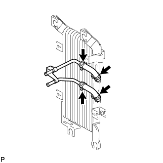 Oil Cooler - Removal. AB60F AUTOMATIC TRANSMISSION / TRANSAXLE. Land Cruiser URJ200  URJ202 GRJ200 VDJ200