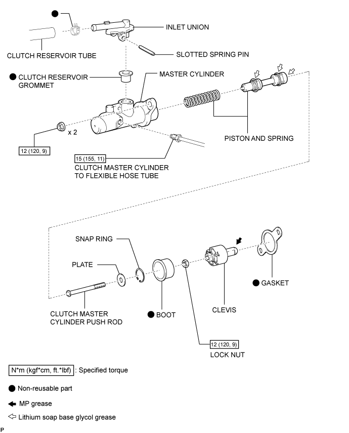 Clutch Master Cylinder (For Rhd) - Components. CLUTCH. Land Cruiser URJ200  URJ202 GRJ200 VDJ200