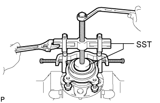 Front Axle Hub - Disassembly. AXLE AND DIFFERENTIAL. Land Cruiser URJ200  URJ202 GRJ200 VDJ200