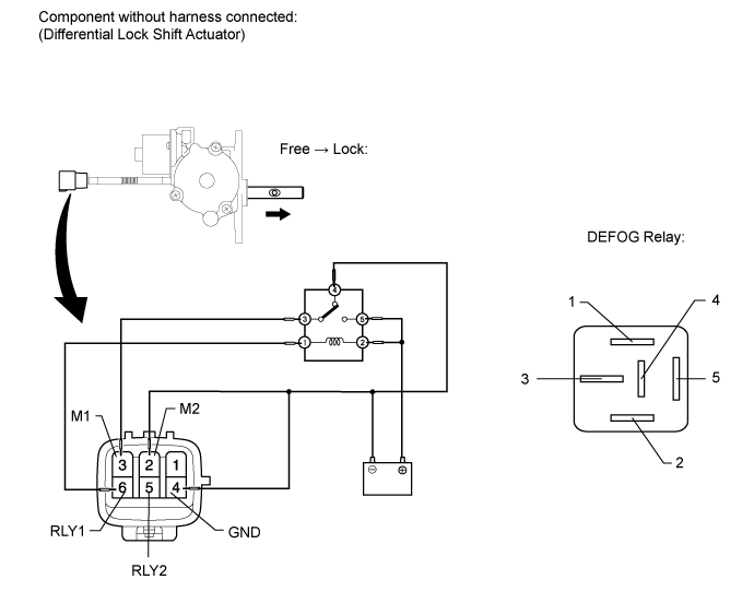 Rear Differential Lock Actuator (W/ Differential Lock) - Inspection. AXLE AND DIFFERENTIAL. Land Cruiser URJ200  URJ202 GRJ200 VDJ200