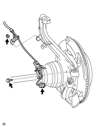 Front Speed Sensor - Removal. BRAKE CONTROL / DYNAMIC CONTROL SYSTEMS. Land Cruiser URJ200  URJ202 GRJ200 VDJ200