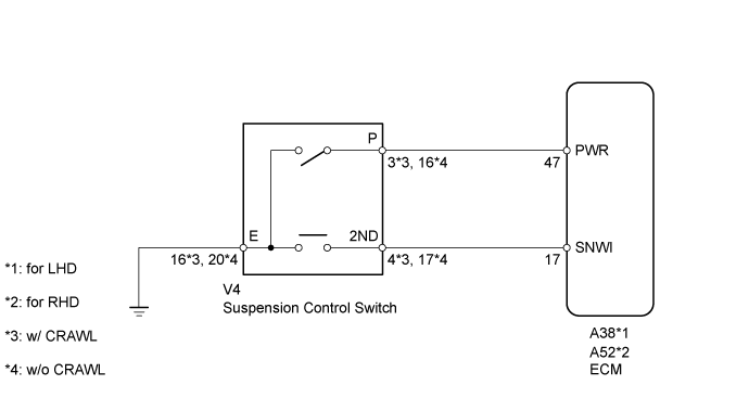 Automatic Transmission System (For 1Vd-Ftv) - Pattern Select Switch Power Mode Circuit. AB60F AUTOMATIC TRANSMISSION / TRANSAXLE. Land Cruiser URJ200  URJ202 GRJ200 VDJ200